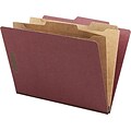 Nature Saver® Classification Folder with Pocket Divider; Red. 10/Box