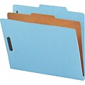 Nature Saver Colored Classification Folder; Blue, 1 Divider, 10/Box