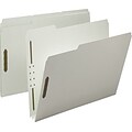 Nature Saver Pressboard Fastener Folder; Gray/Green, 1/3 Tab Cut, 25/Box
