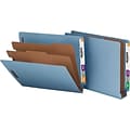 Nature Saver End Tab Classification Folder; Blue, 10/Box