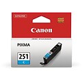 Canon 251 Cyan Standard Yield Ink Cartridge (6514B001)