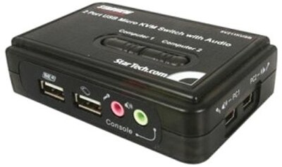 Startech SV211KUSB USB KVM Switch Kit With Audio And Cables; 2 Ports