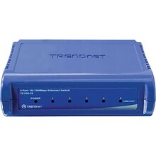 TRENDNET® TE100-S5 Ethernet Switch; 5 Ports