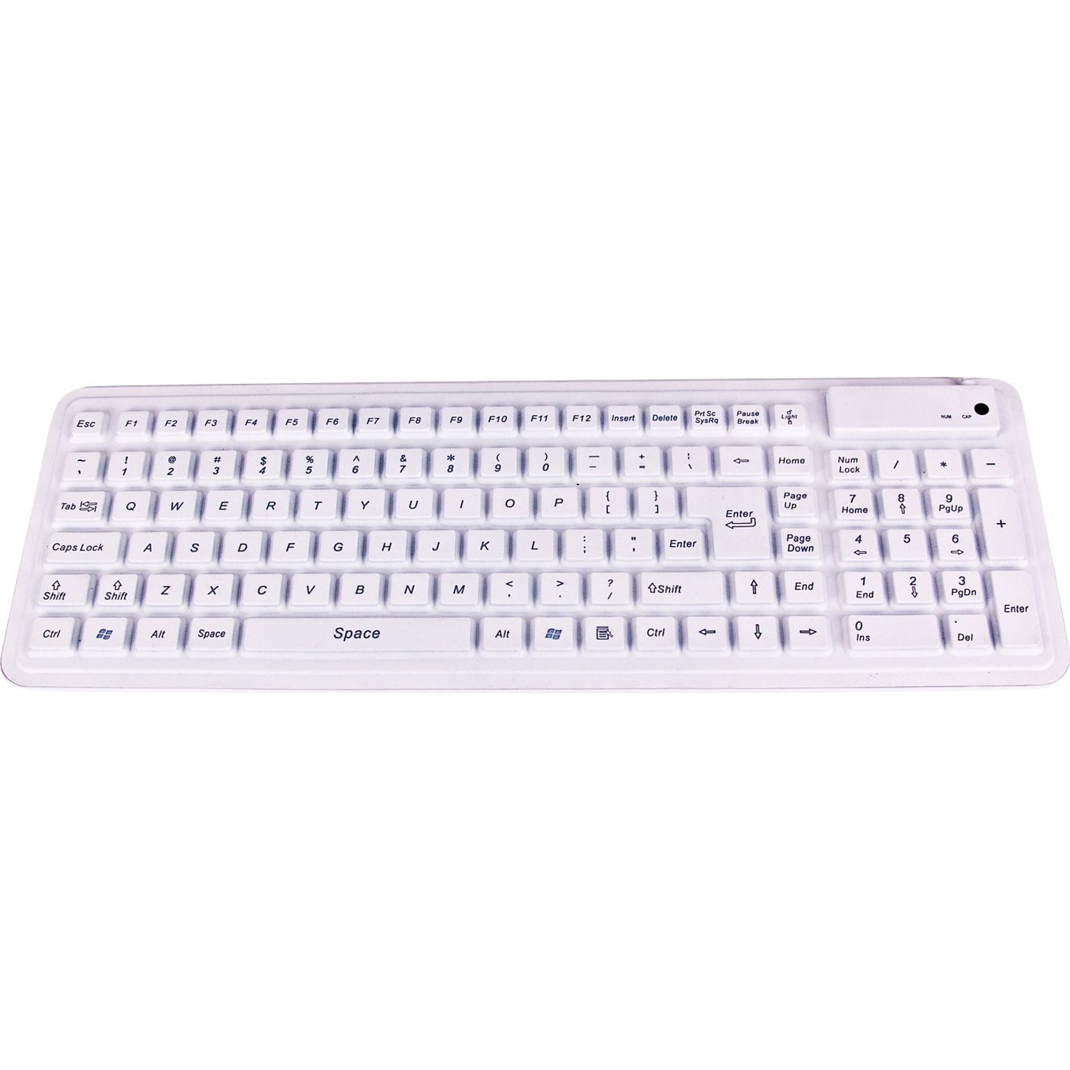 Seal Shield Glow Waterproof Wired Keyboard, White (SW106G2)