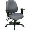 Office Star WorkSmart™ Fabric Mid Back Task Office Chair with Seat Slider, Gray
