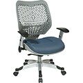 Office Star Space® REVV® Series Fabric Self Adjusting SpaceFlex® Back Managers Chair, Fog/Blue Mist