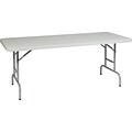 Office Star WorkSmart™ 29 1/4 H x 72 W x 30 D Resin Multi Purpose Table, Silver