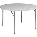 Office Star WorkSmart™ 29 1/4H x 48W x 48D Resin Round Fold in Half Multi Purpose Table, White