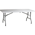 Office Star WorkSmart™ 29 1/4 H x 72 W x 30 D Resin Center Fold Multi Purpose Table, Light Gray