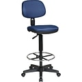 Office Star WorkSmart™ Fabric Sculptured Seat and Back Drafting Chair, Navy