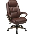 Office Star WorkSmart™ Eco Leather Executive Chair, Cocoa / Wine