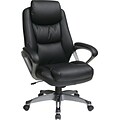 Office Star WorkSmart™ Eco Leather Executive Chair with Titanium Frame, Black
