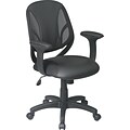 Office Star WorkSmart™ Mesh/Urethane Screen Back Manager Chair, Black