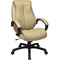 Office Star WorkSmart™ Leather Deluxe High Back Executive Chair; Tan