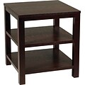 Office Star Avenue Six® 20 H x 20 W x 20 D Wood and Wood Veneer Merge Square End Table, Espresso