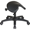Office Star WorkSmart™ Backless Stool with Saddle Seat and Seat Angle Adjustment, Black