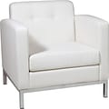 Office Star Avenue Six® Wall Street Arm Chair, White Seat