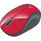 Logitech M187 Wireless Optical Mouse, Red (910-002727)