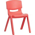 Belnick Plastic Stackable School Chair with 13 1/4 Seat Height, Red