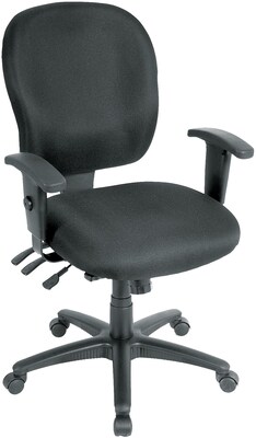 Raynor Eurotech 4 x 4 XL Fabric Ergonomic High-Back Task Chair, Black (FM4080-BLK)