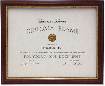 185111 Walnut & Gold Document 11x14 Picture Frame