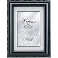 Black Wood 4x6 Picture Frame - Silver Bead Design