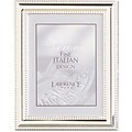 4x5 Metal Picture Frame Silver-Plate with Delicate Beading