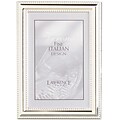 5x7 Metal Picture Frame Silver-Plate with Delicate Beading
