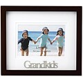 Walnut Wood 4x6 Grandkids Picture Frame - Matted Shadow Box