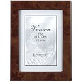 Walnut Faux Burl 4x6 Picture Frame - Polished Lustrous Finish With Sides Finished In Black