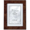 Walnut Faux Burl 8x10 Picture Frame - Polished Lustrous Finish With Sides Finished In Black