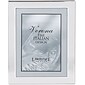 Lawrence Frames Verona Collection 8" x 10" Velvet/Metal Picture Frame, Brushed Silver (750080)