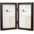 755946D Espresso Wood 4x6 Hinged Double Picture Frame - Gallery Collection