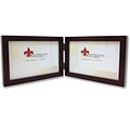 755964D Espresso Wood 6x4 Hinged Double Picture Frame - Gallery Collection