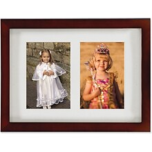 Lawrence Frames 5 x 7 Wood Double Matted Picture Frame, Walnut Brown (765125)
