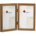 766046D Nutmeg Wood 4x6 Hinged Double Picture Frame - Gallery Collection