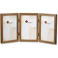 766046T Nutmeg Wood 4x6 Hinged Triple Picture Frame - Gallery Collection