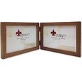 766064D Nutmeg Wood 6x4 Hinged Double Picture Frame - Gallery Collection
