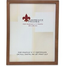 Lawrence Frames Gallery 8.5 x 11 Wood Picture Frame, Nutmeg (766081)