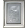 8x10 Silver Plated Metal Picture Frame - Brushed Silver Inner Panel