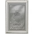 Polished Silver Plate 4x6 Picture Frame - Bead Border Design