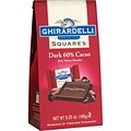 Ghirardelli® Dark 60% Cacao Chocolate Squares Stand Up Bag, 5.25 oz., 12/Ct