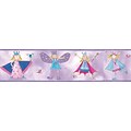 RoomMates® Fairy Princess Peel & Stick Border-Fuchsia,Light Gray,Light Purple,Light Violet,180Lx5W
