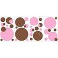 RoomMates® Just Dots Pink/Brown Peel and Stick Wall Decal, 10 x 18