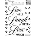 RoomMates® Live Well, Laugh Often, Love Much Quote Peel and Stick Wall Decal, 10 x 13
