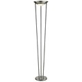Adesso® Odyssey 71H Brushed Steel 300W Torchiere with Frosted Glass Bowl Shade (5233-22)