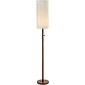 Adesso® Hamptons 65"H Floor Lamp, Walnut with Beige Fabric Shade (3338-15)