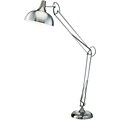 Adesso® Atlas 77H Adjustable Floor Lamp, Brushed Steel with Aluminum Bowl Shade (3366-22)