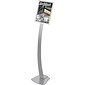 Deflect-O® Contemporary Literature Displays, 11x17" Floor Sign Stand, Silver