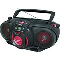 Naxa® NPB-259 Portable MP3/CD AM/FM Stereo Radio Cassette Player/Recorder, With Subwoofer, Black